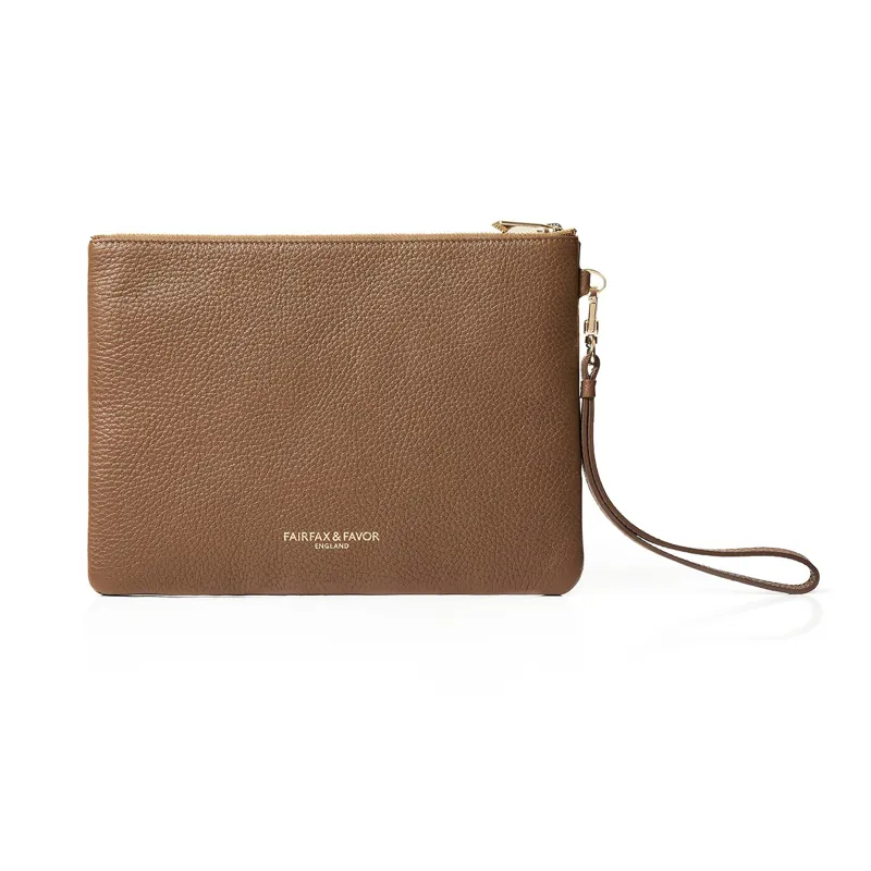 Fairfax and Favor Highbury Clutch Bag - Tan-1