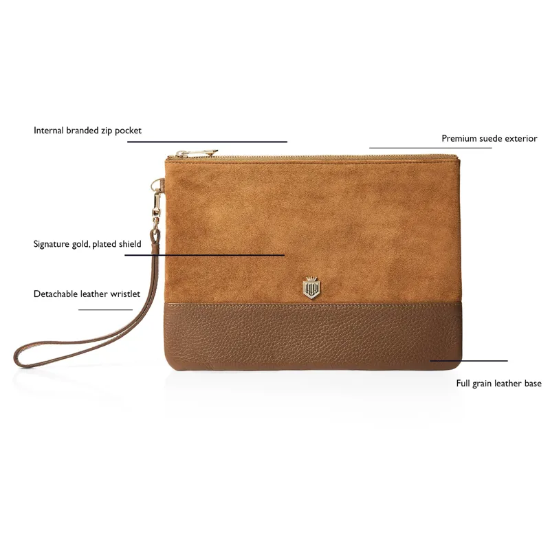 Fairfax and Favor Highbury Clutch Bag - Tan-2