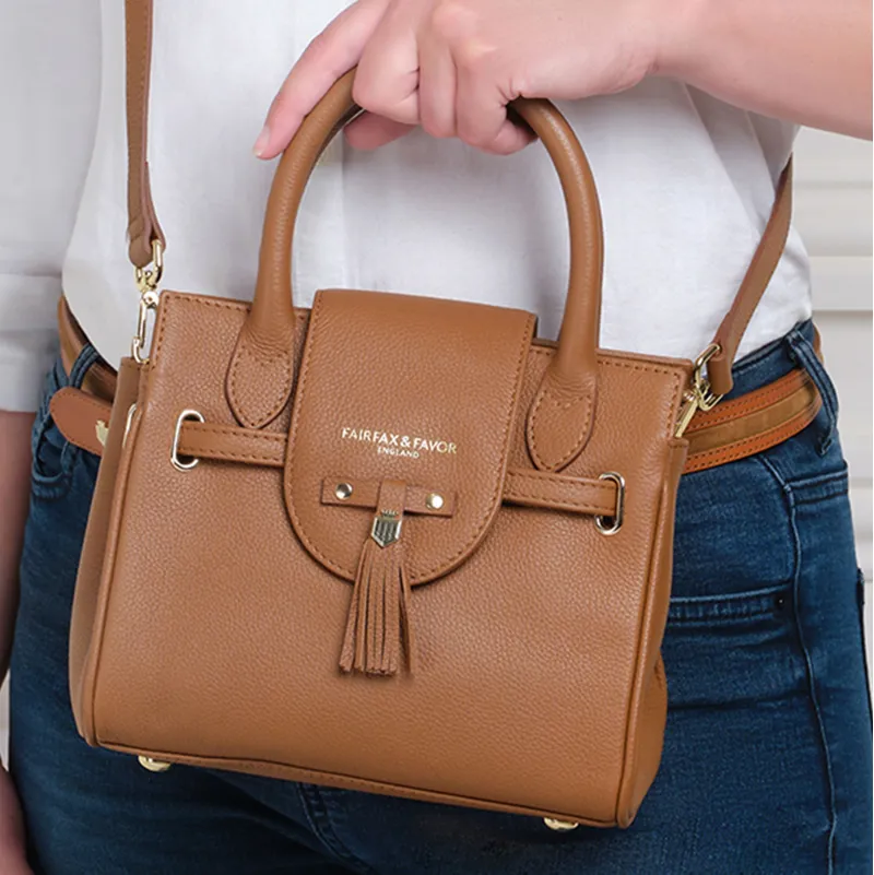 Fairfax and Favor Mini Windsor Bag - Tan Leather-7
