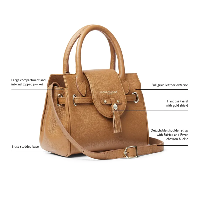Fairfax and Favor Mini Windsor Bag - Tan Leather-6