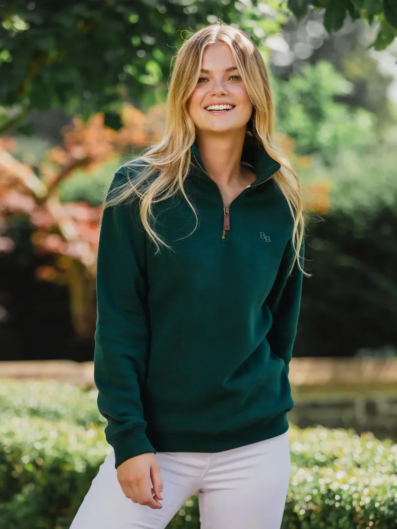 Beaumont and Bear Tuckenhay 1/4 Zip - Petrol Green