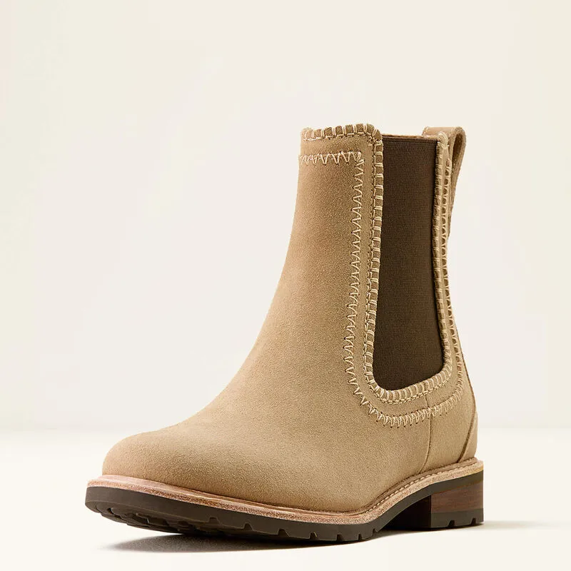 Ariat Ladies Wexford Whipstitch Boot - Camel Suede-1