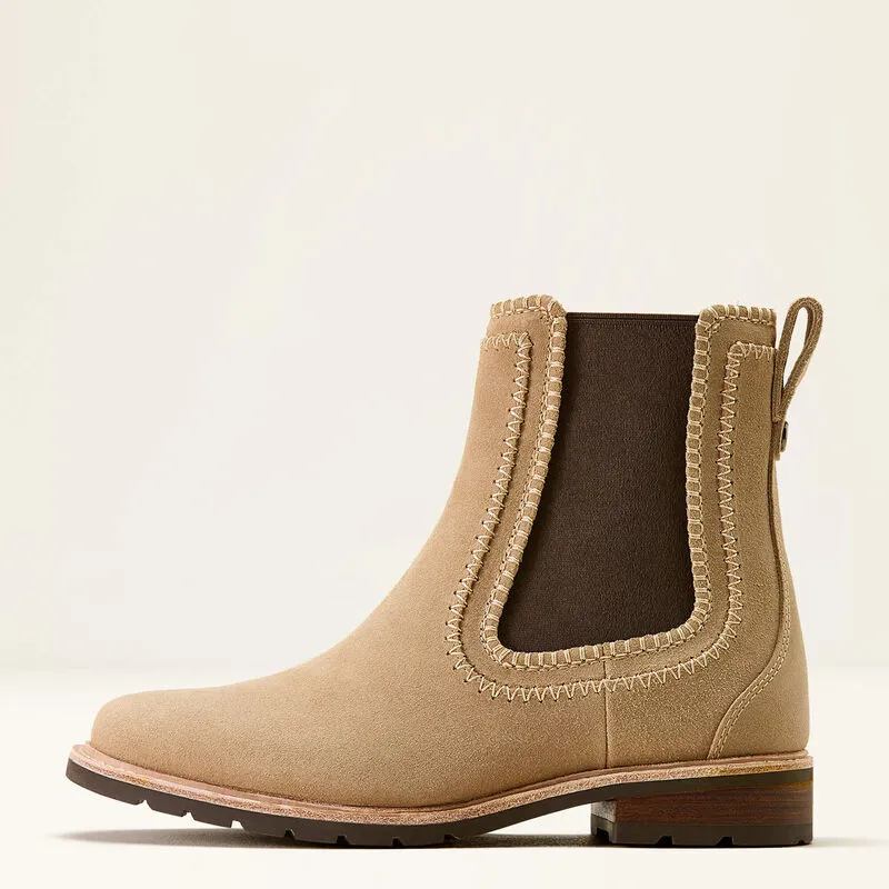 Ariat Ladies Wexford Whipstitch Boot - Camel Suede-4