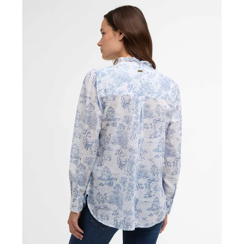 Barbour Wisteria Shirt - Ink Blue Print-2
