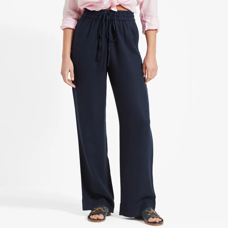 Schoffel Daphne Linen Trouser - Navy-4