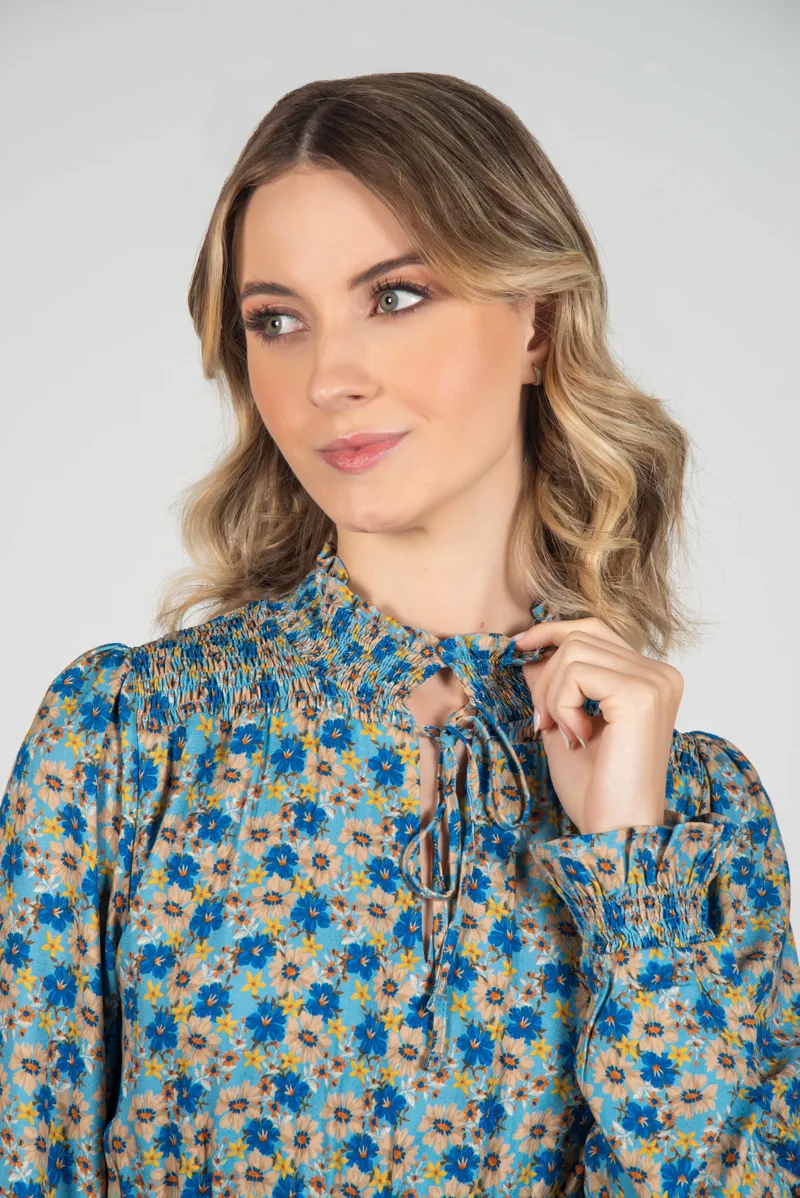 Hartwell Stella Dress - Blue Flowers-1