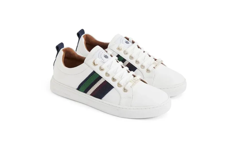 Fairfax and Favor Boston Trainer - White Stripe Webbing
