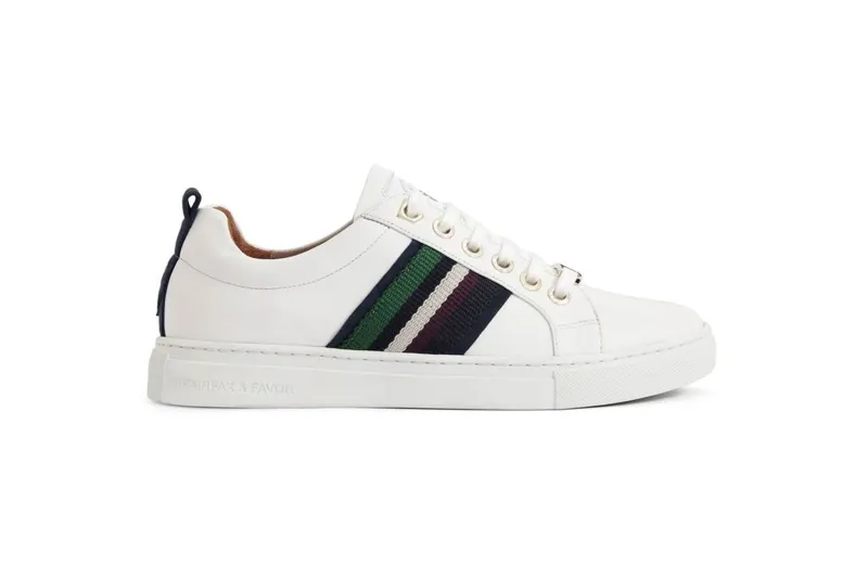 Fairfax and Favor Boston Trainer - White Stripe Webbing-2