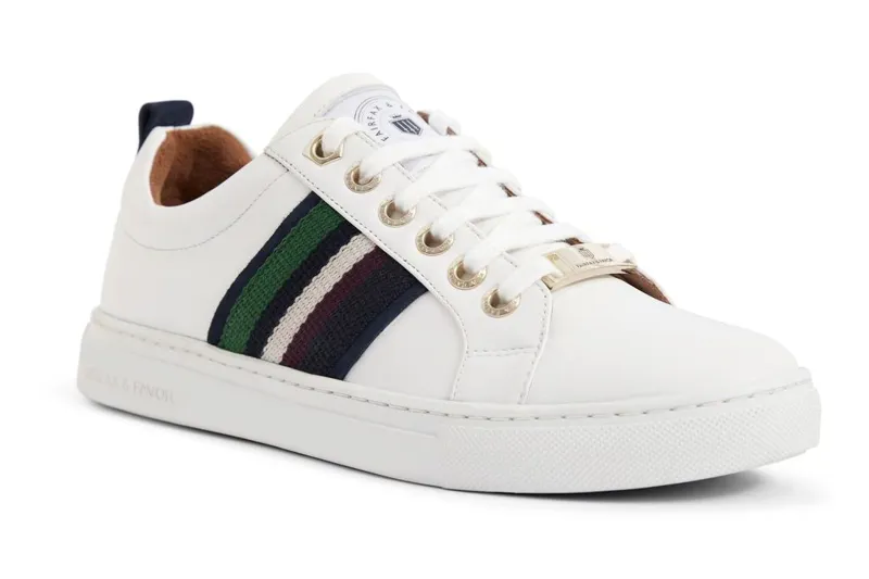 Fairfax and Favor Boston Trainer - White Stripe Webbing-3